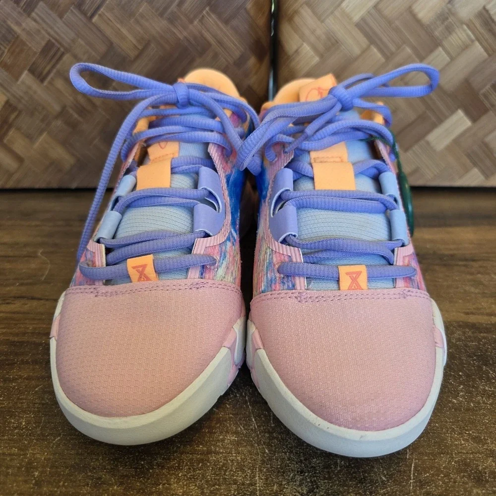 Nike Shoes Youth Size 4.5 PG 6 Painted Swoosh Blue Pink D09824-100 New